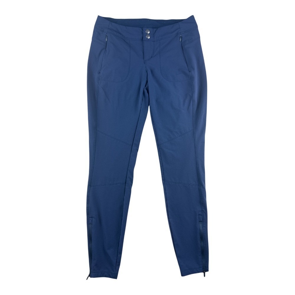 Kuhl Transcendr Womens Skinny Hiking Pants Navy Blue Size 4 Reg Ankle Zip Pocket